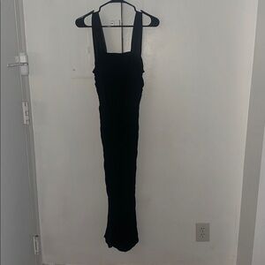 SHEIN Long Black Dress with Ruching